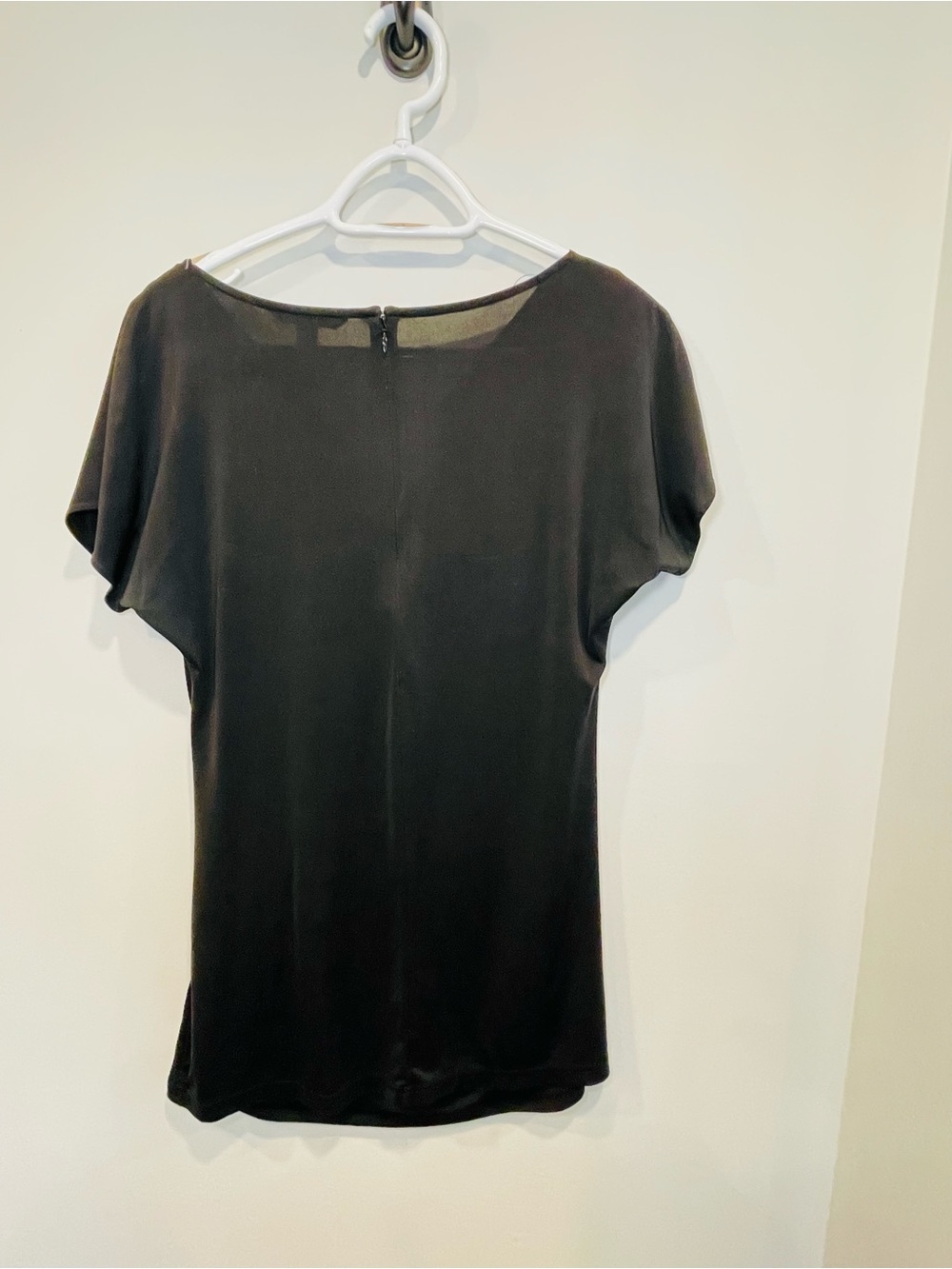 Banana Republic Black Draped Cowl Short-Sleeve Tee - Picture 2 of 6